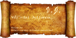Várdai Julianna névjegykártya
